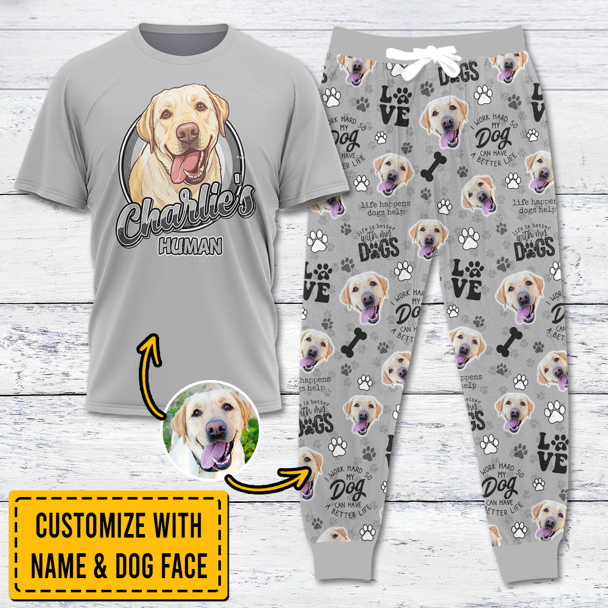 Custom Dog Lover Apparel DOG007 Gray Version