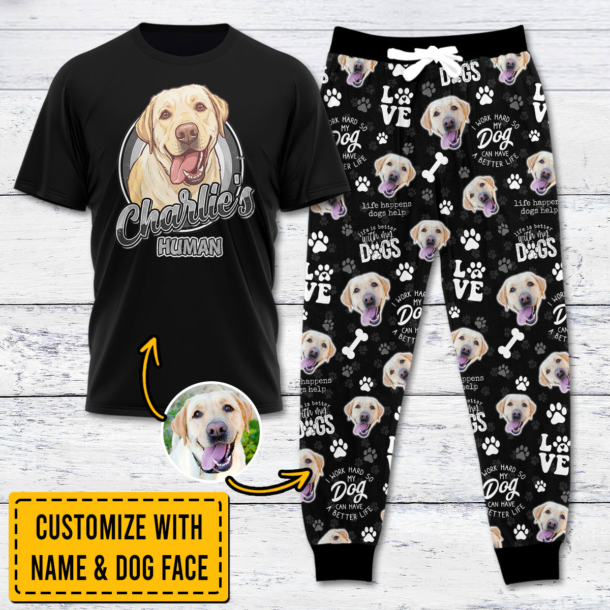Custom Dog Lover Apparel DOG007 Black Version