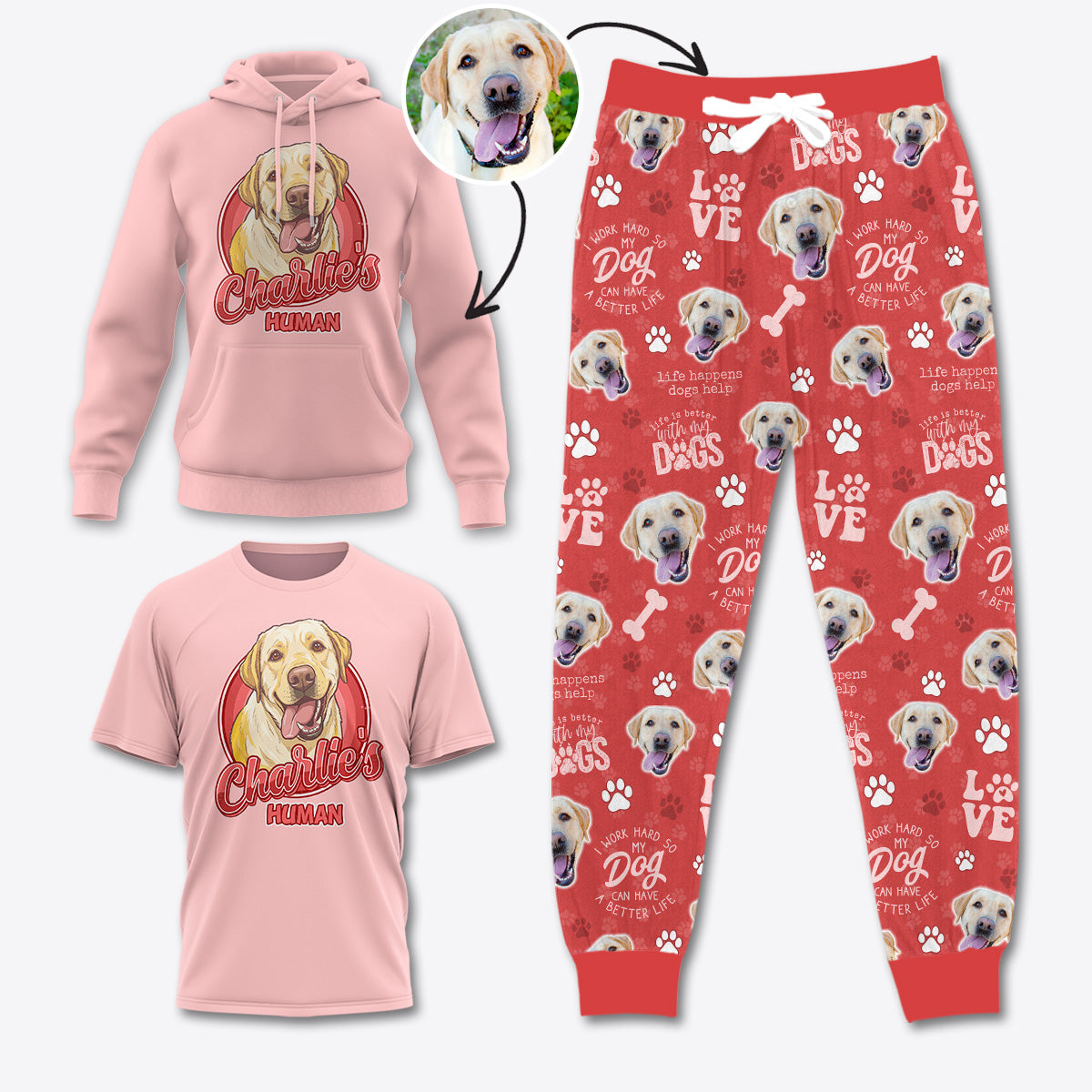 Custom Dog Lover Apparel DOG007 Red Version