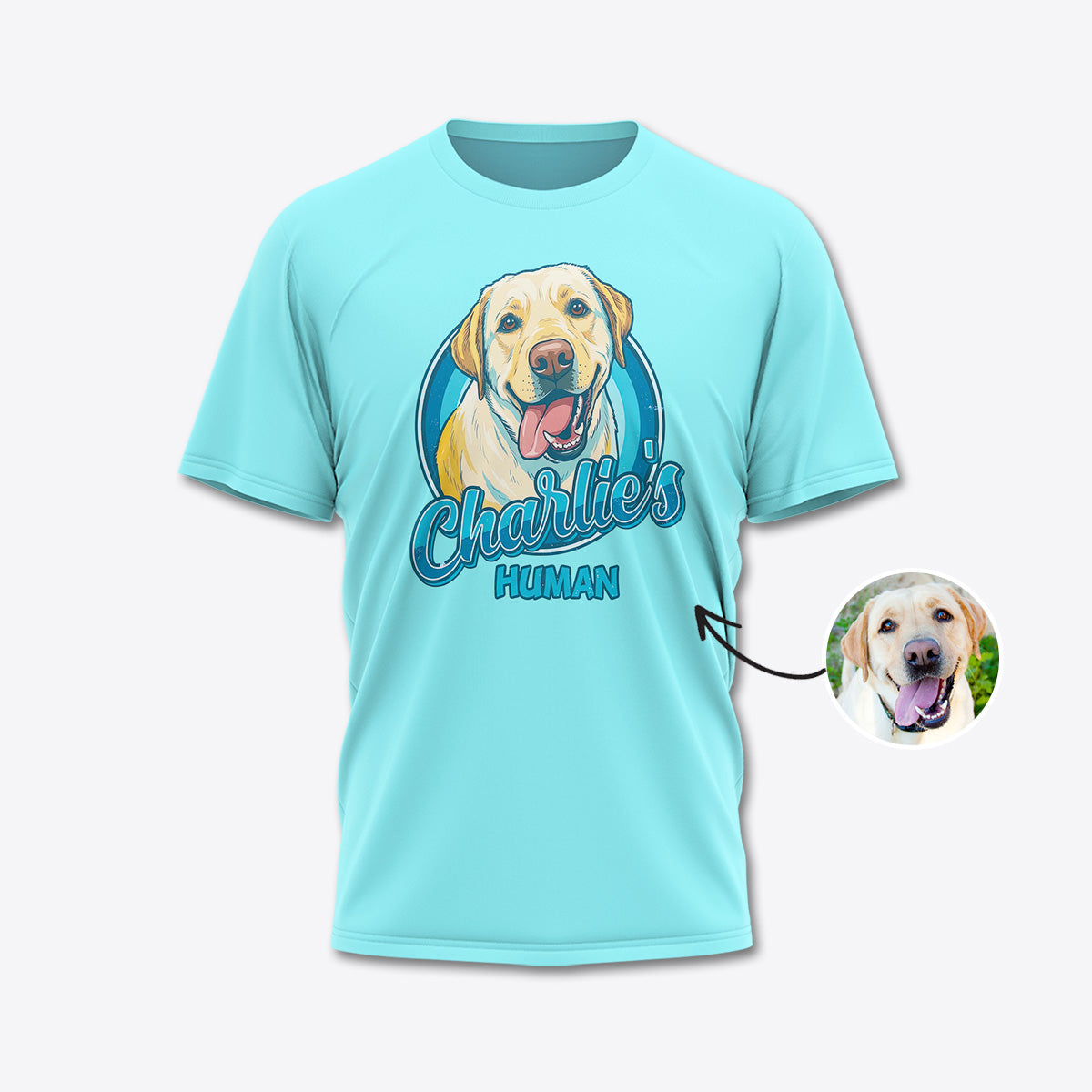 Custom Dog Lover Apparel DOG007 Light Blue Version
