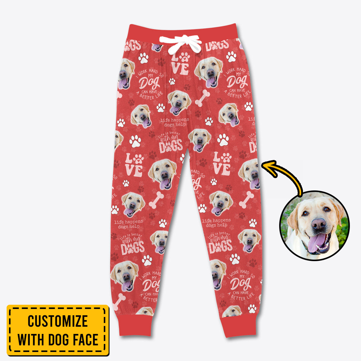 Custom Dog Lover Apparel DOG007 Red Version