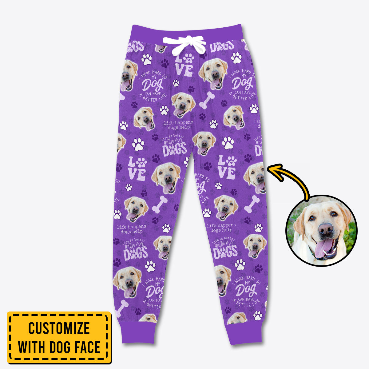 Custom Dog Lover Apparel DOG007 Purple Version