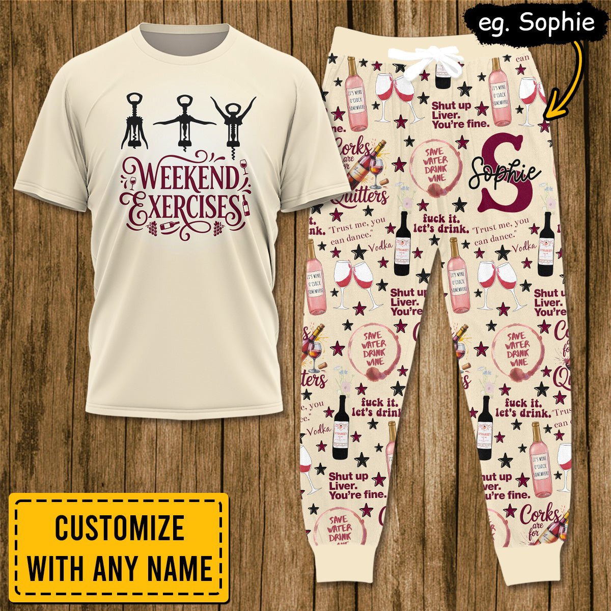 WINE014 [COMBO] T-Shirt + Pants (Most Popular)
