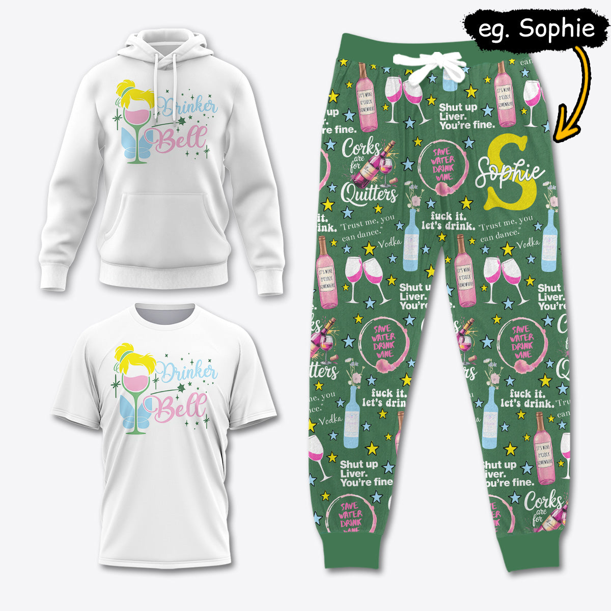 WINE007 [COMBO] T-Shirt + Pants + Hoodie (Best Deal)