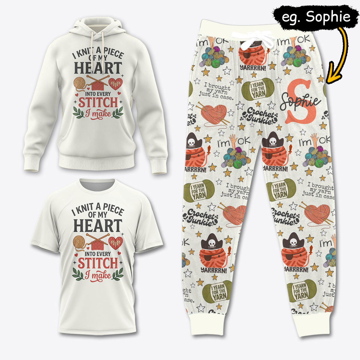 YARN015 [COMBO] T-Shirt + Pants + Hoodie (Best Deal)