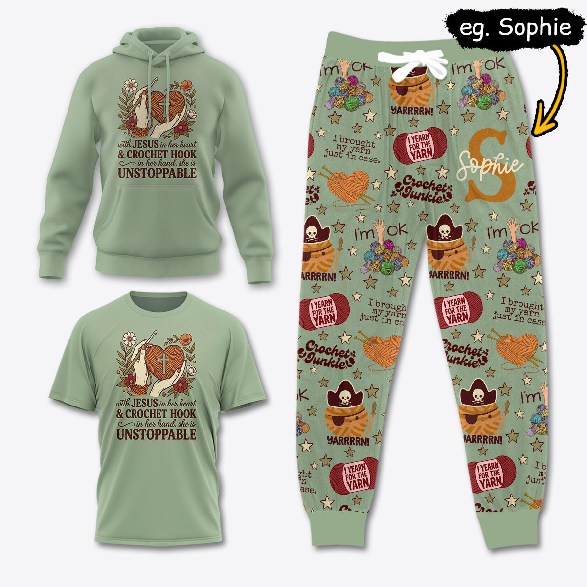 YARN053 [COMBO] T-Shirt + Pants + Hoodie (Best Deal)