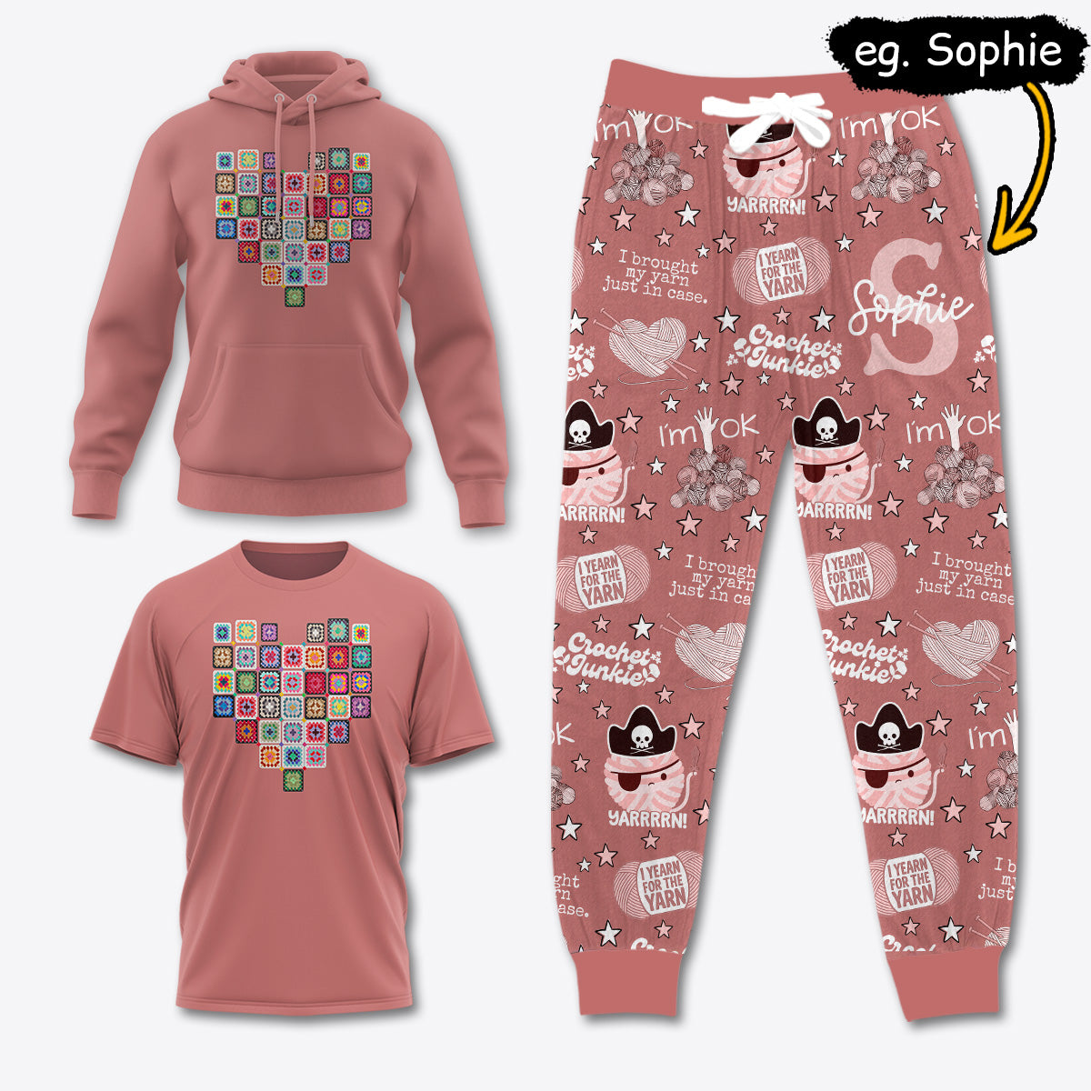 YARN022 [COMBO] T-Shirt + Pants + Hoodie (Best Deal)