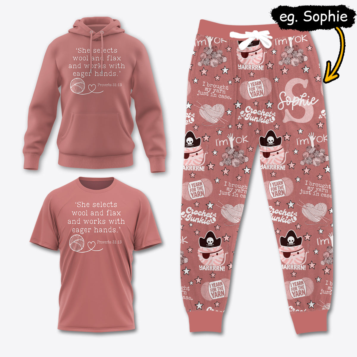 YARN030 [COMBO] T-Shirt + Pants + Hoodie (Best Deal)
