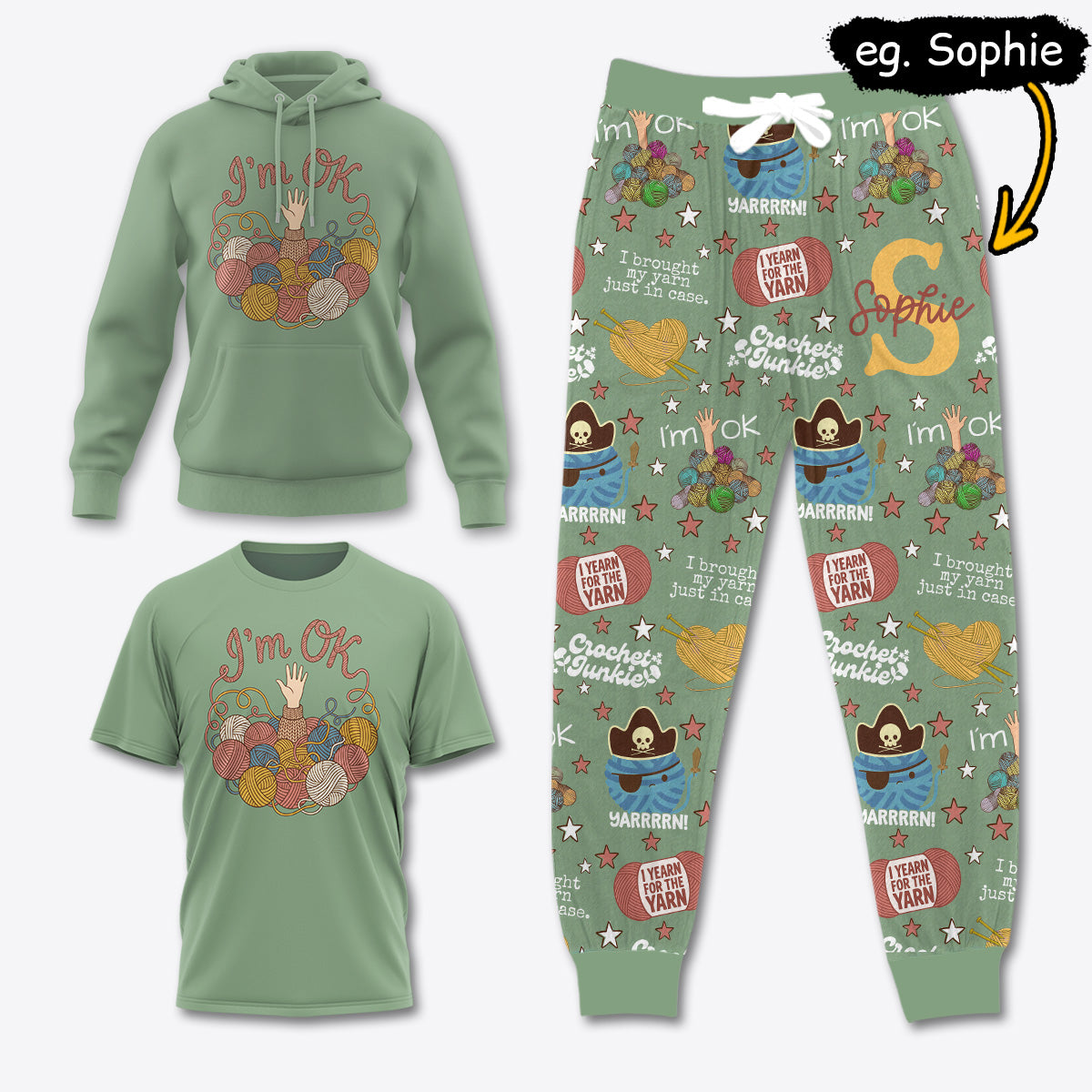 YARN038 [COMBO] T-Shirt + Pants + Hoodie (Best Deal)
