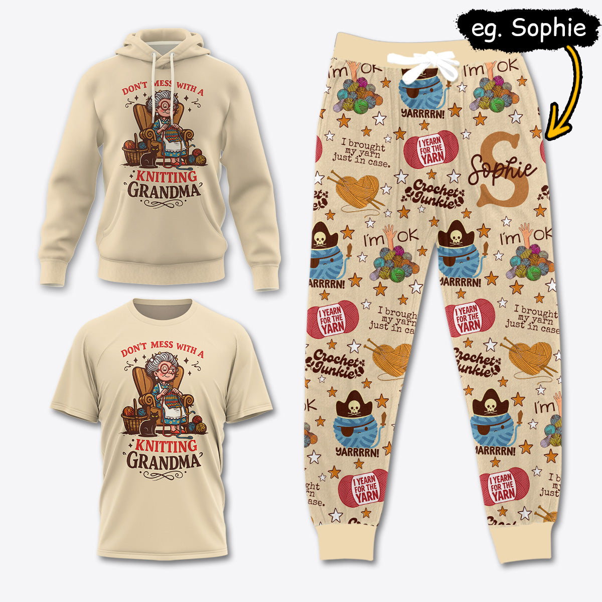 YARN011 [COMBO] T-Shirt + Pants + Hoodie (Best Deal)