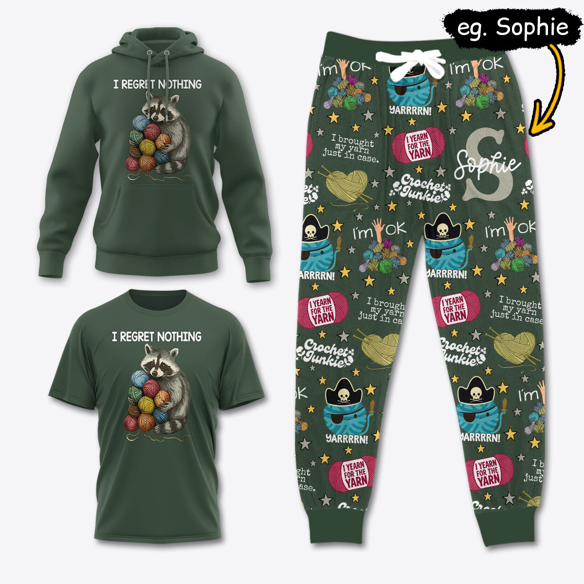 YARN026 [COMBO] T-Shirt + Pants + Hoodie (Best Deal)