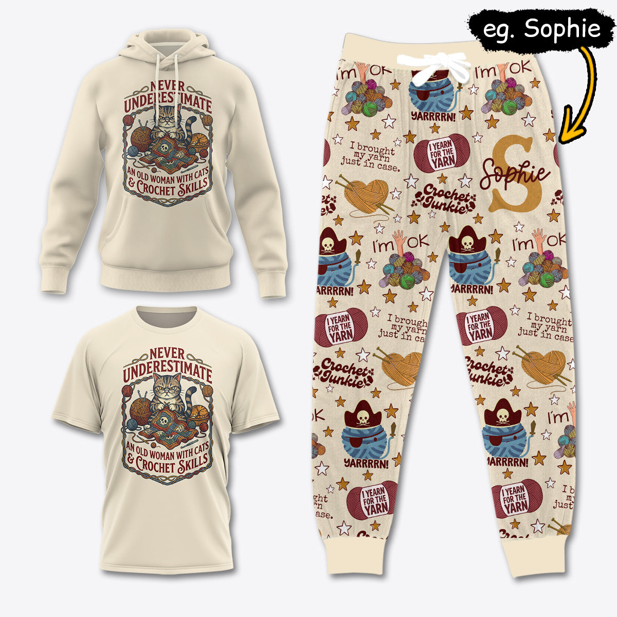 YARN049 [COMBO] T-Shirt + Pants + Hoodie (Best Deal)