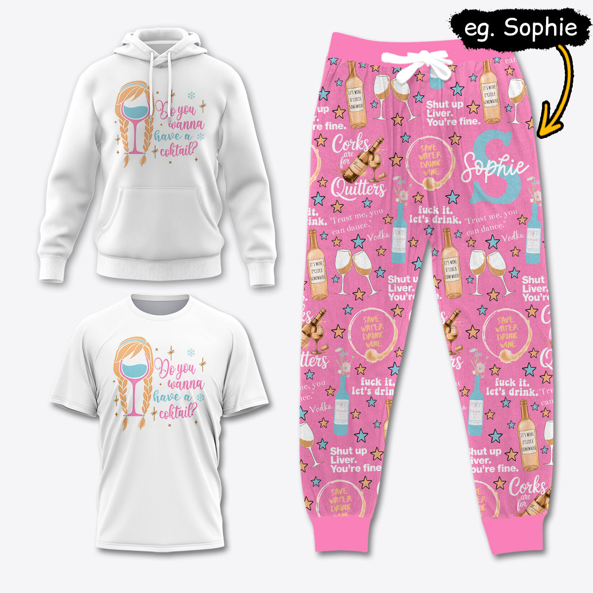 WINE005 [COMBO] T-Shirt + Pants + Hoodie (Best Deal)