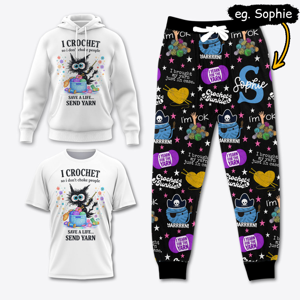 YARN018 [COMBO] T-Shirt + Pants + Hoodie (Best Deal)