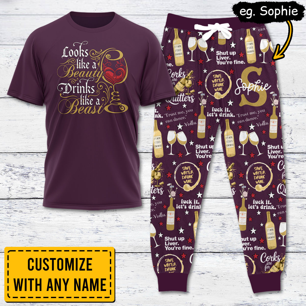 WINE023 [COMBO] T-Shirt + Pants (Most Popular)