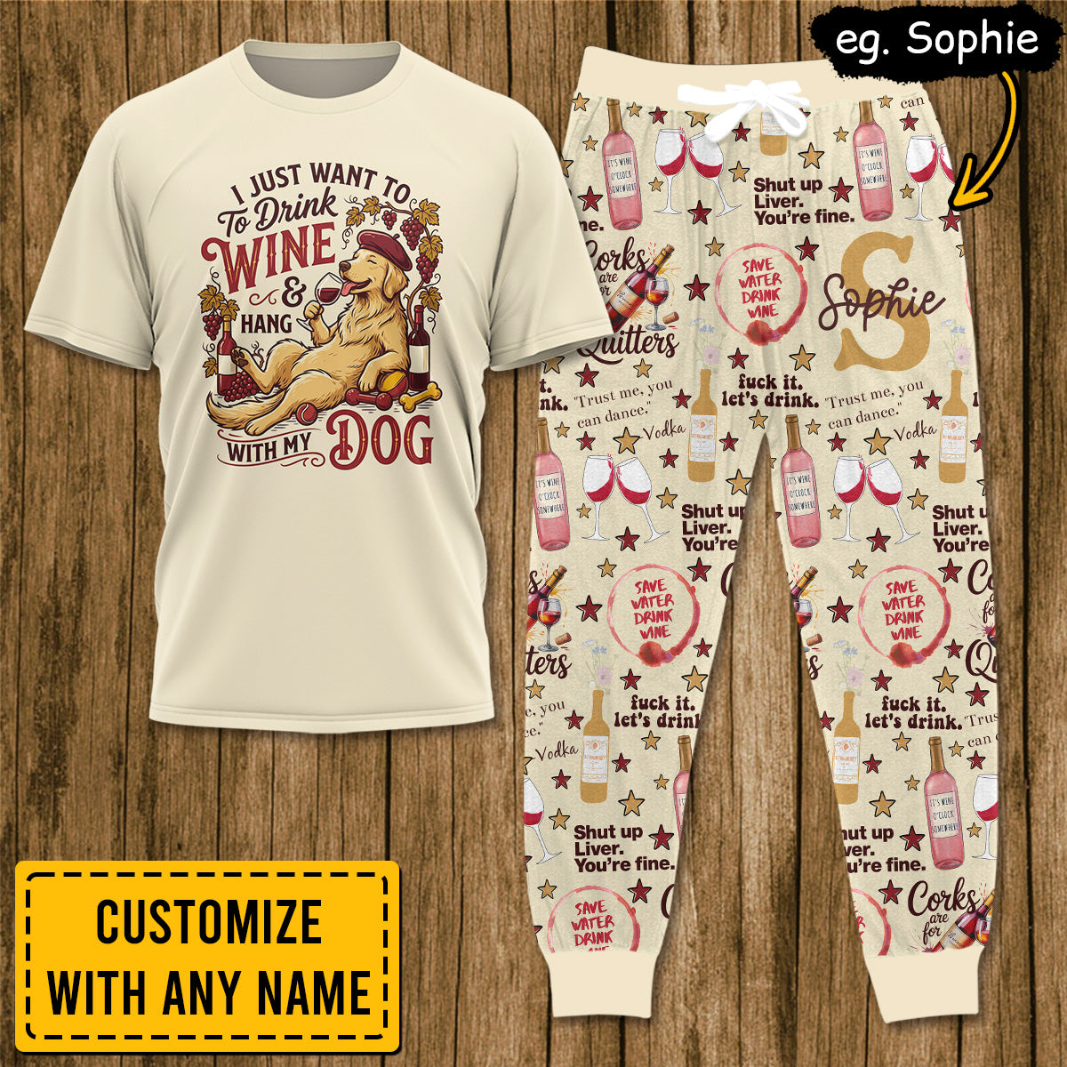 WINE025 [COMBO] T-Shirt + Pants (Most Popular)