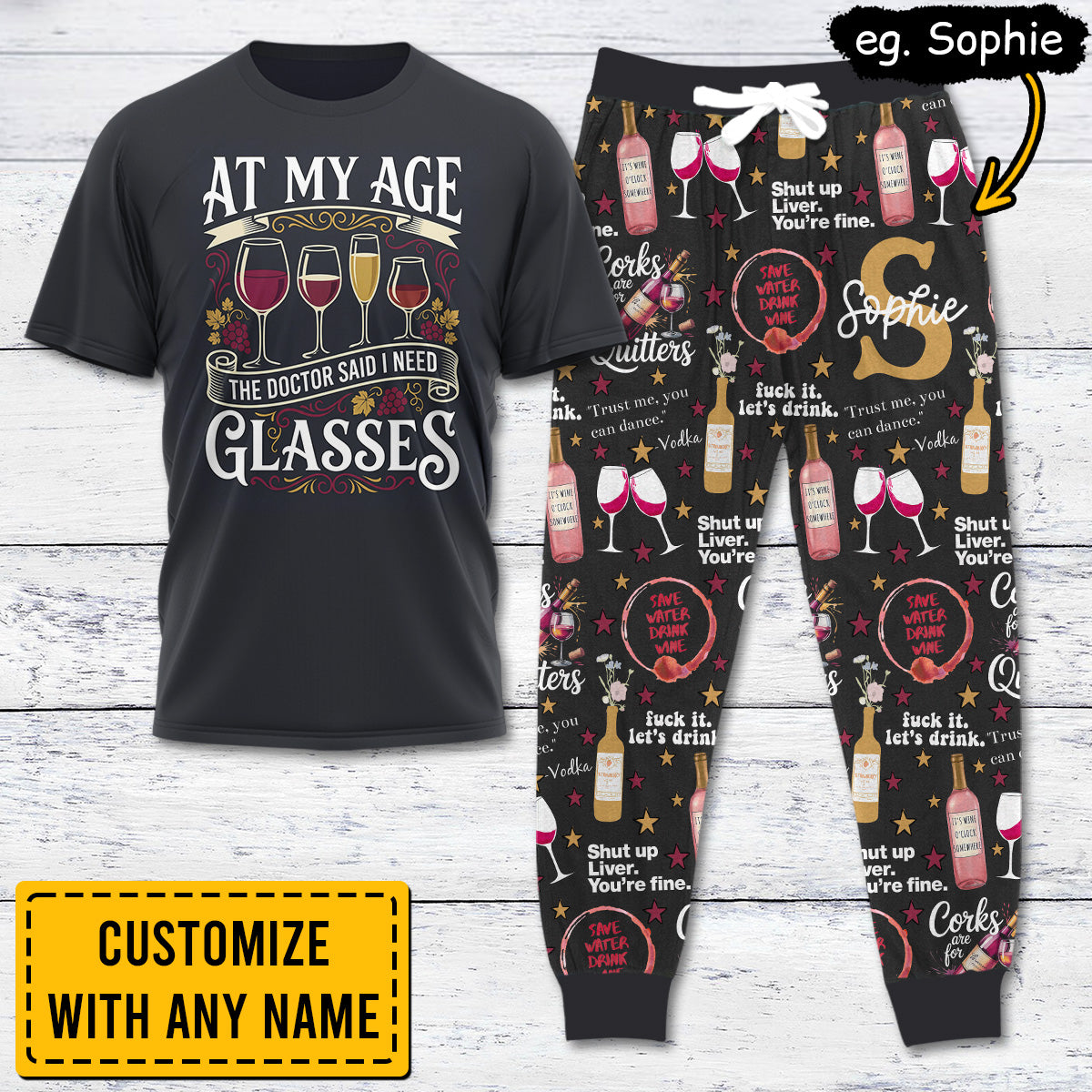WINE021 [COMBO] T-Shirt + Pants (Most Popular)