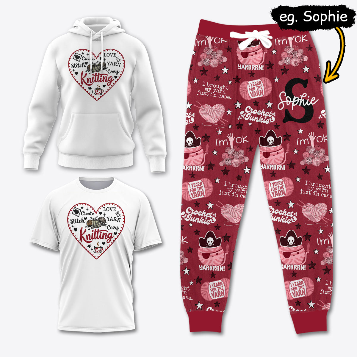 YARN013 [COMBO] T-Shirt + Pants + Hoodie (Best Deal)
