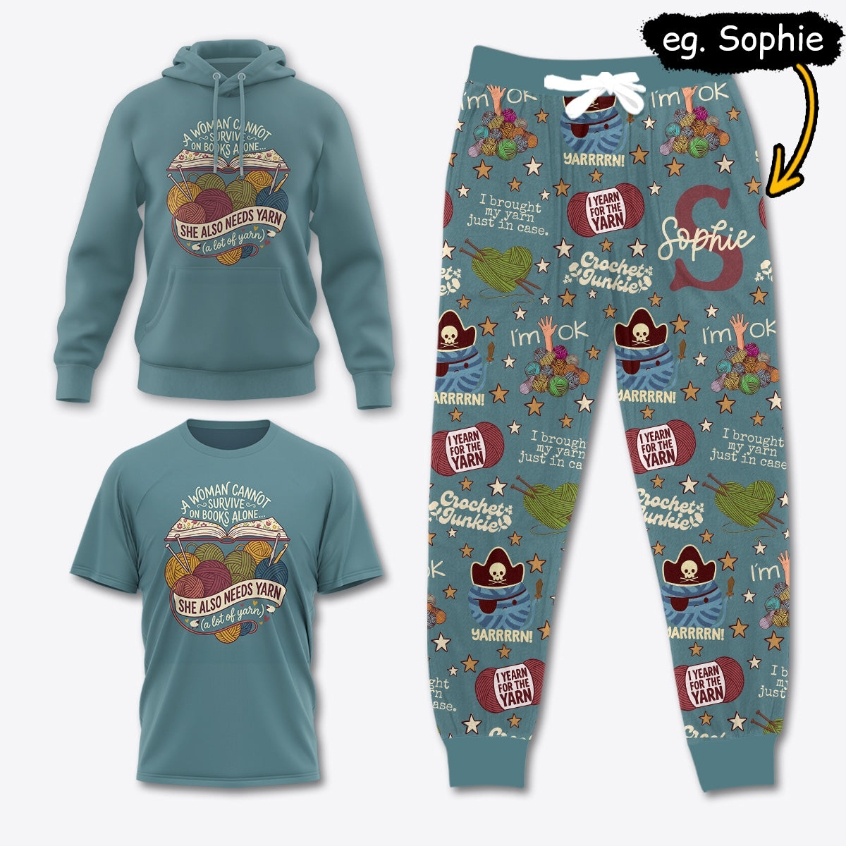 YARN037 [COMBO] T-Shirt + Pants + Hoodie (Best Deal)