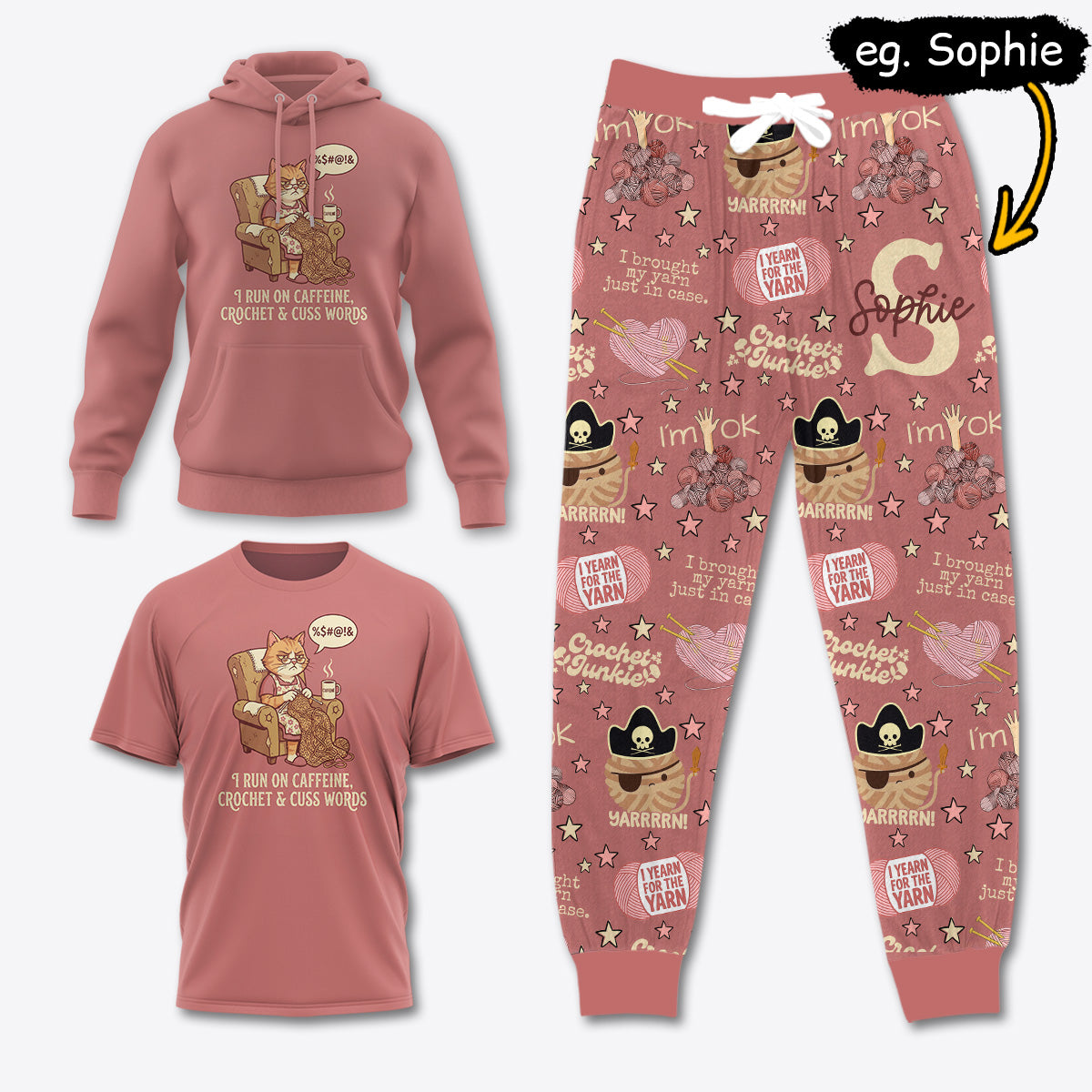 YARN042 [COMBO] T-Shirt + Pants + Hoodie (Best Deal)