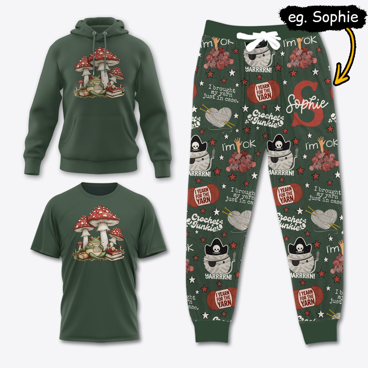 YARN034 [COMBO] T-Shirt + Pants + Hoodie (Best Deal)