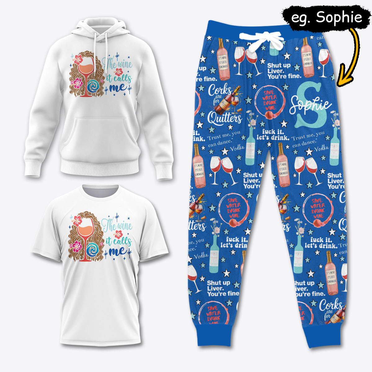 WINE006 [COMBO] T-Shirt + Pants + Hoodie (Best Deal)