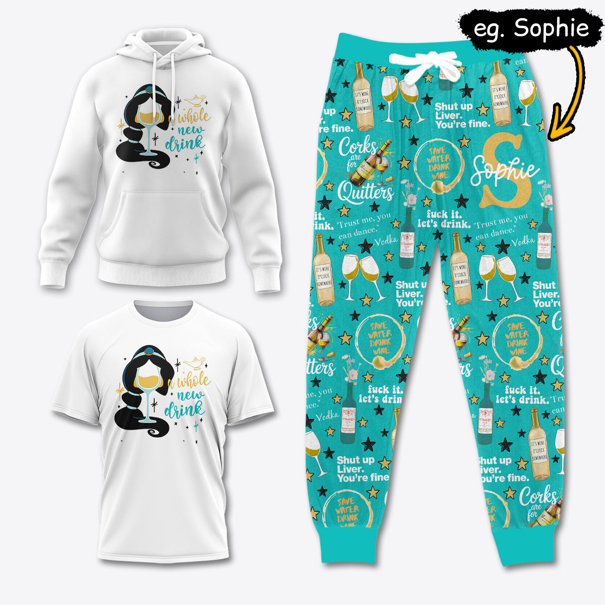 WINE002 [COMBO] T-Shirt + Pants + Hoodie (Best Deal)