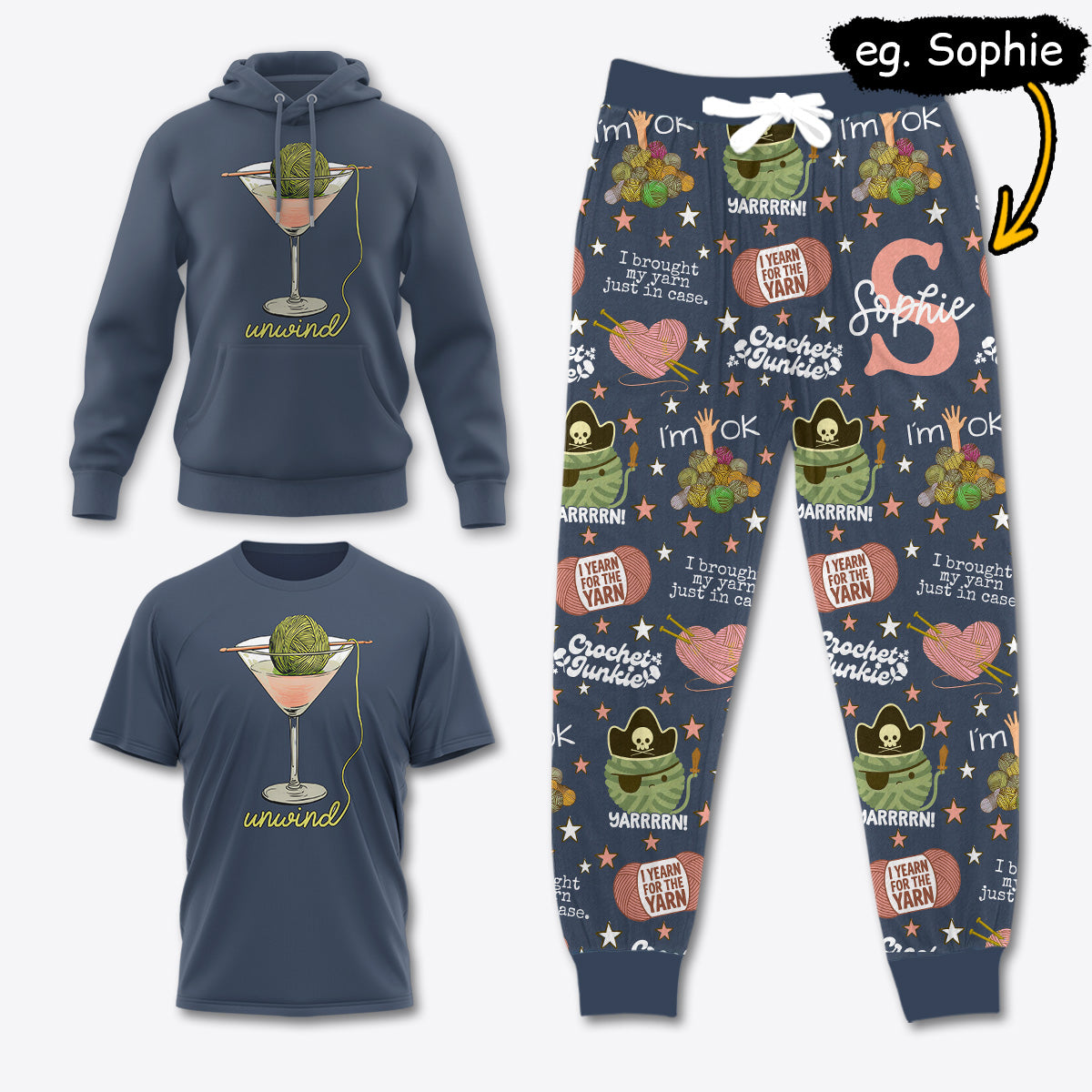 YARN027 [COMBO] T-Shirt + Pants + Hoodie (Best Deal)