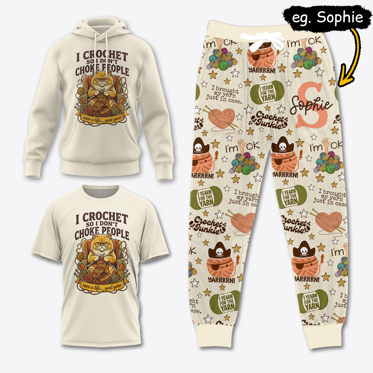 YARN040 [COMBO] T-Shirt + Pants + Hoodie (Best Deal)