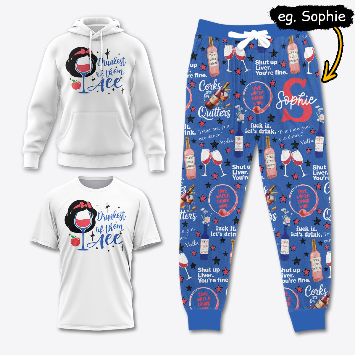 WINE003 [COMBO] T-Shirt + Pants + Hoodie (Best Deal)