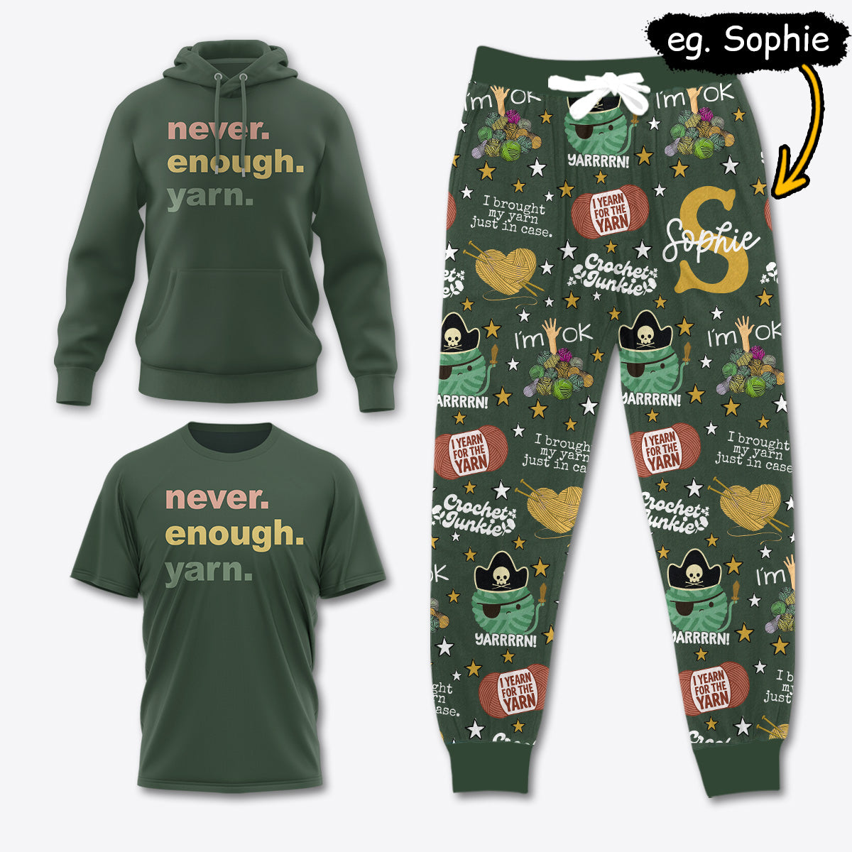 YARN031 [COMBO] T-Shirt + Pants + Hoodie (Best Deal)