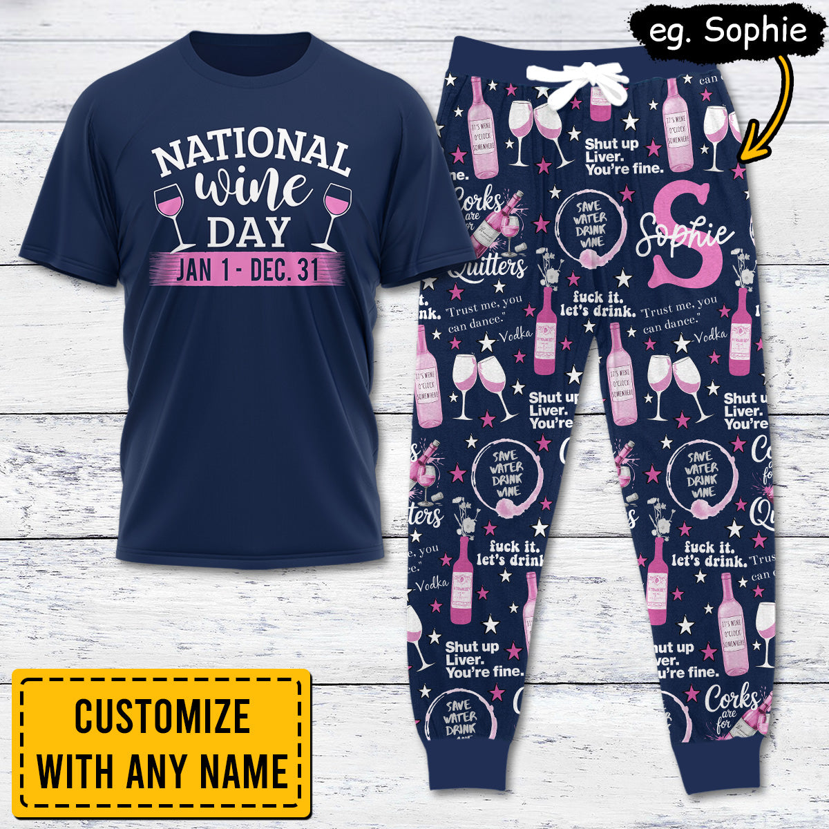 WINE027 [COMBO] T-Shirt + Pants (Most Popular)