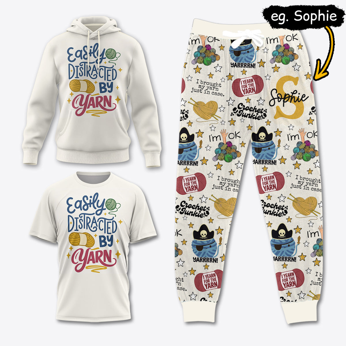 YARN008 [COMBO] T-Shirt + Pants + Hoodie (Best Deal)
