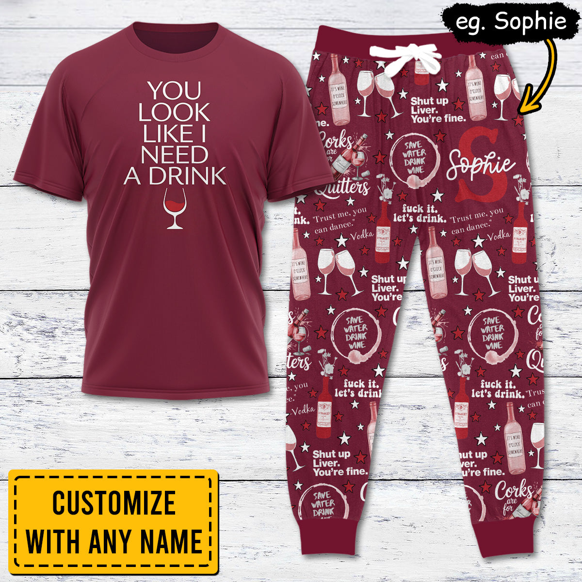 WINE029 [COMBO] T-Shirt + Pants (Most Popular)