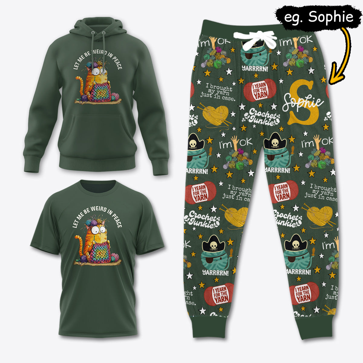 YARN025 [COMBO] T-Shirt + Pants + Hoodie (Best Deal)