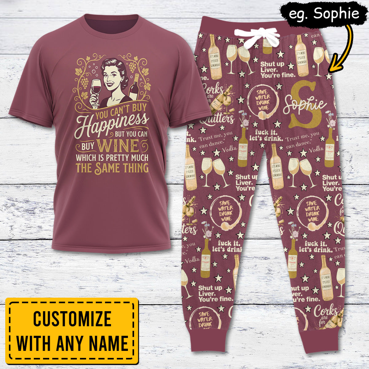 WINE031 [COMBO] T-Shirt + Pants (Most Popular)